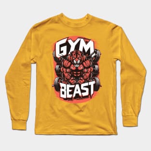 Ferocious Gym Beast Weightlifting Workout Design Long Sleeve T-Shirt